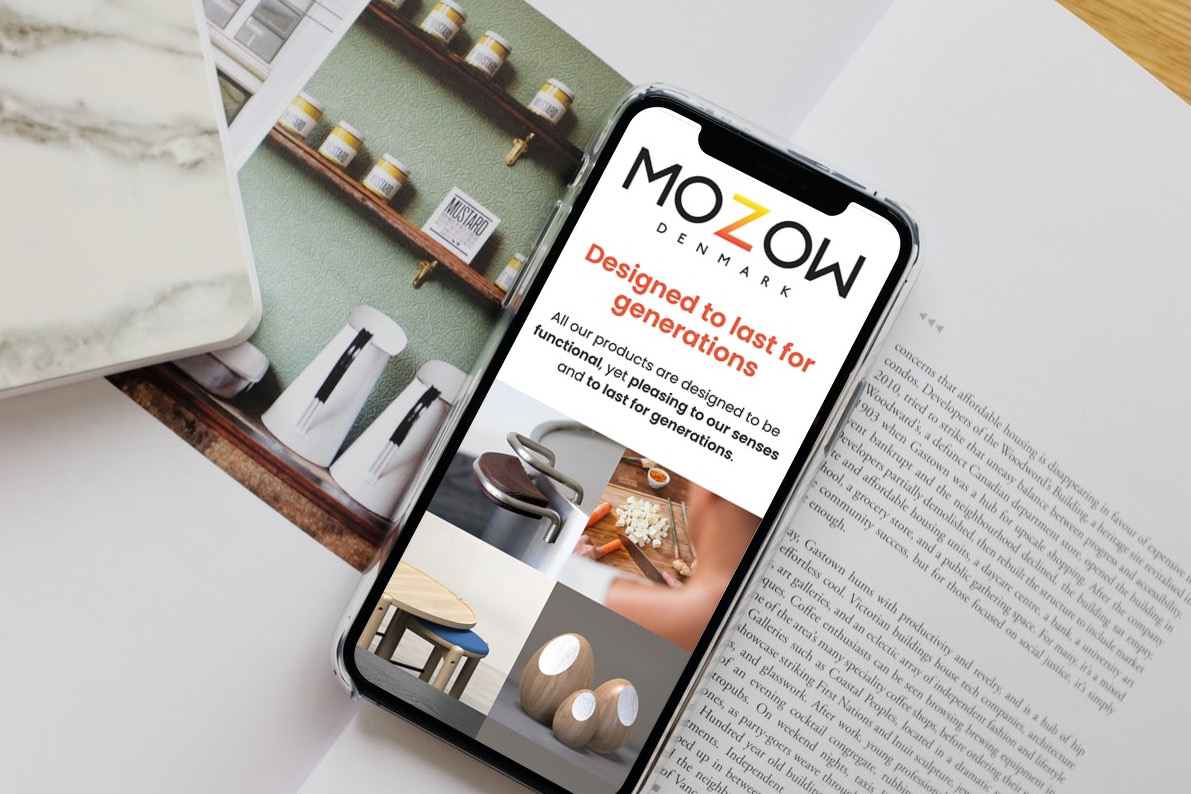 MOZOW Danish Furniture Website Design