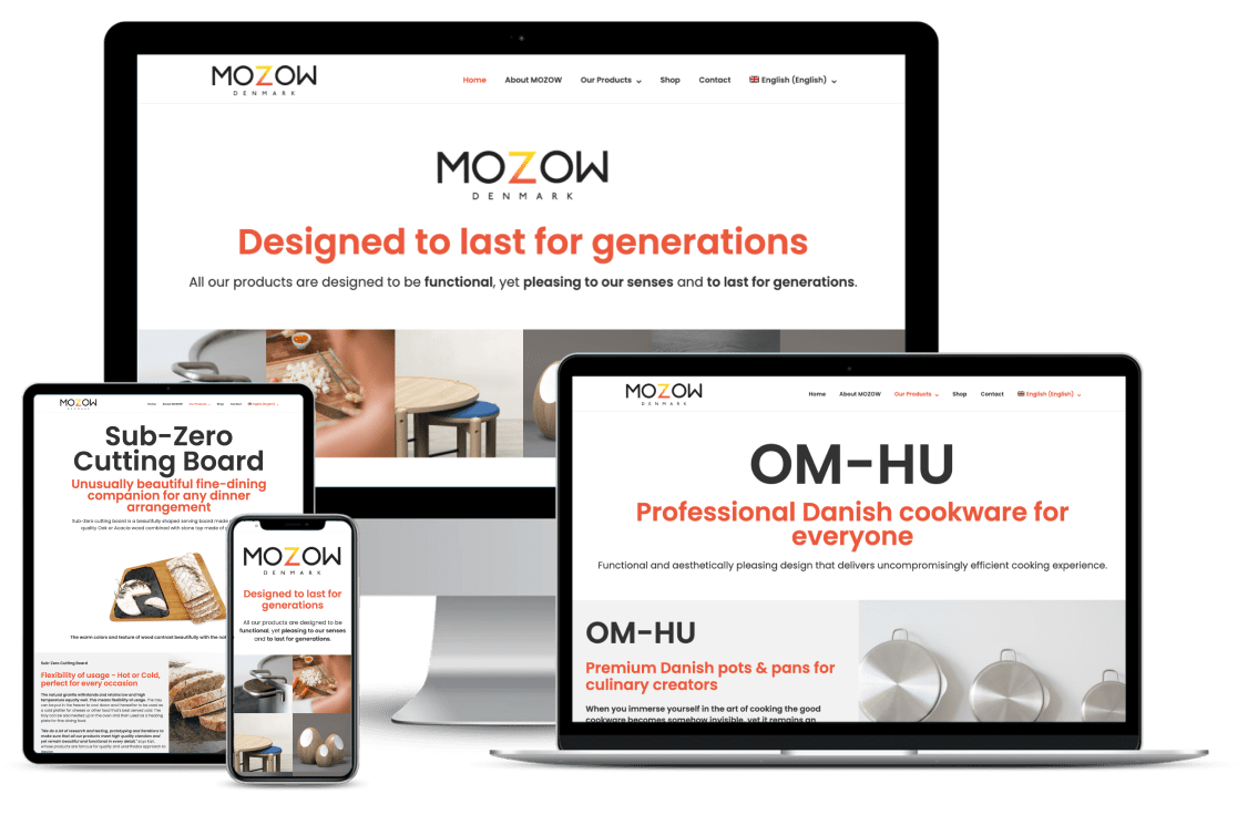 MOZOW Danish Furniture Website Design