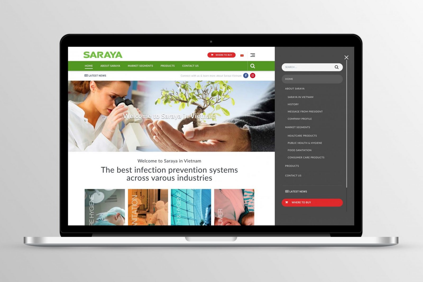Saraya Website Vietnam